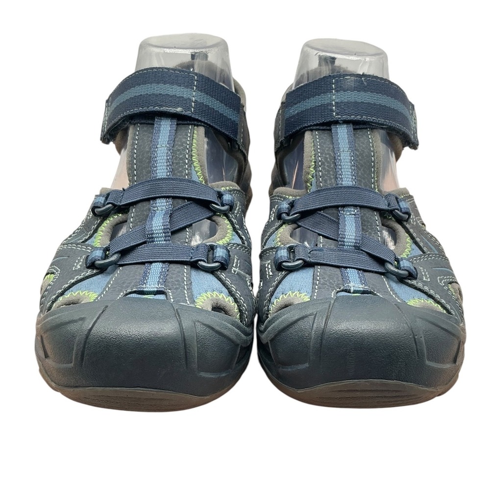 Merrell Hydro Hiking Sandals Womens 6W Blue Grey Leather Closed Toe MY53375